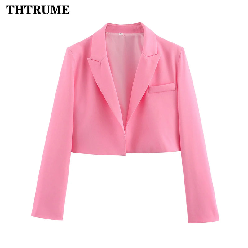Women’s White Basic Jacket, Elegant Solid Long Sleeve Top, Autumn Winter Open Front Coat, Casual Short Office Outerwear