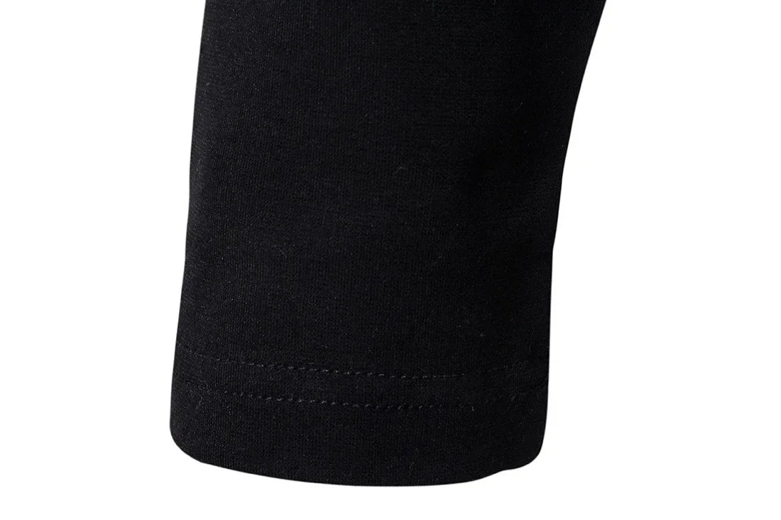 Men’s Spring Fashion Jacket, Stand-Up Neck, Slim Fit, Knitted & Leather Casual Outerwear