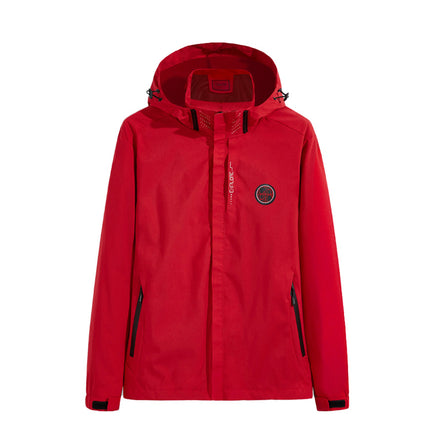 Men’s Spring Outdoor Jacket, Lightweight Hiking Coat, Casual Zippered Style, Fashionable for Couples