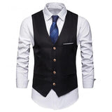 Dress Vests for Men, Slim Fit Suit Vest, Male Waistcoat Gilet Homme, Casual Sleeveless Formal Business Vest, Chaleco Hombre