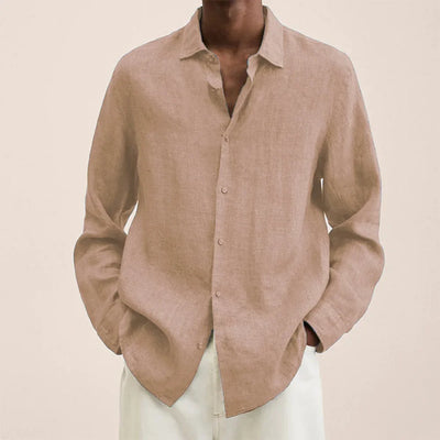 Men’s Casual Long Sleeve Shirt, Loose Lapel Top, Autumn Streetwear Fashion