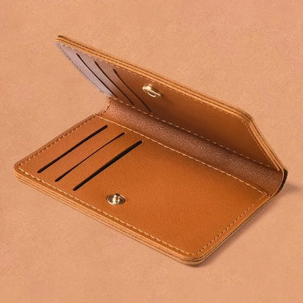 Men’s and Women’s Classic Designer PU Leather Wallet, Small Short Simple Purse