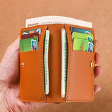Men’s and Women’s Classic Designer PU Leather Wallet, Small Short Simple Purse, Ultra-Thin Credit Card and Coin Bag