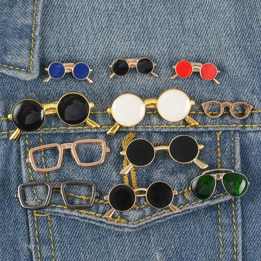 Clothing Accessories, Sunglasses-Shaped Jewelry, Suit Accessories Enamel Collar Pins