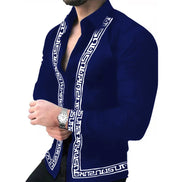 Men’s Autumn Clothing, European and American Streetwear, Casual Fashion Printed Tops