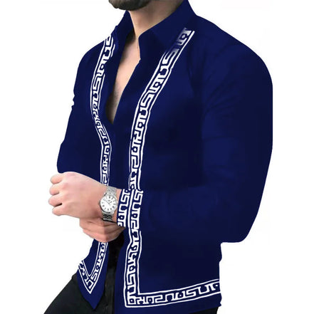 Men’s Autumn Clothing, European and American Streetwear, Casual Fashion Printed Tops