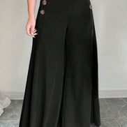 Fashionable Elegant High Waist Wide Leg Pants for Women – Spring & Summer Style Long Trousers with Sophisticated Look