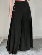 Fashionable Elegant High Waist Wide Leg Pants for Women – Spring & Summer Style Long Trousers with Sophisticated Look