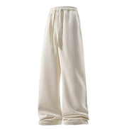 Men’s Wide Leg Sweatpants – Casual Breathable Loose Straight Trousers with Elastic Drawstring Waist