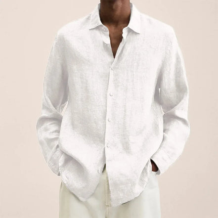 Men’s Casual Long Sleeve Shirt, Loose Lapel Top, Autumn Streetwear Fashion