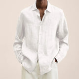 New Fashion Long Shirts, Men’s Casual Loose Tops, Long Sleeve Lapel Shirts, Autumn Streetwear