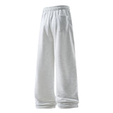 Wide Leg Pants, Fashion Casual Breathable Men’s Sweatpants, Autumn Versatile Elastic High Waist Drawstring Loose Straight Trousers