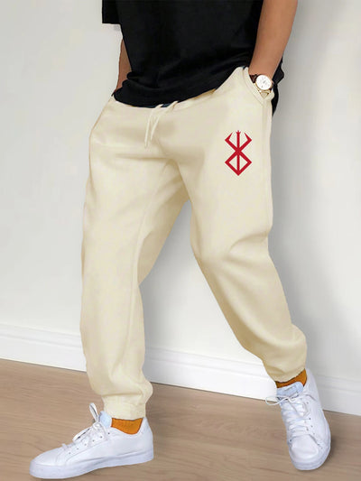 Men’s Casual Drawstring Joggers, Workout Running Gym Pants, Fitness Sports Streetwear Trousers