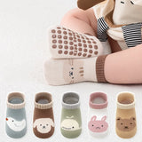 Kids Floor Socks For Girls Boys Spring Autumn Cotton Cartoon Toddler Anti-slip Socks For Children Casual Baby Child Home Sock