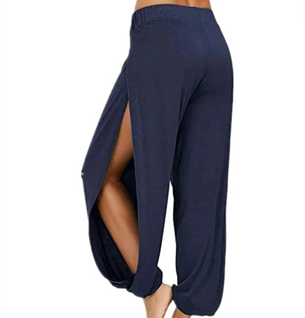 Women’s Yoga Pants – High-Waist Wide Leg, Hollow Workout Leggings for Gym & Home
