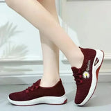 Women’s Fashion Sports Shoes, Thick Breathable Soft-Soled Mesh Sneakers, Lightweight Casual Footwear, Trendy Comfortable Coconut Shoes