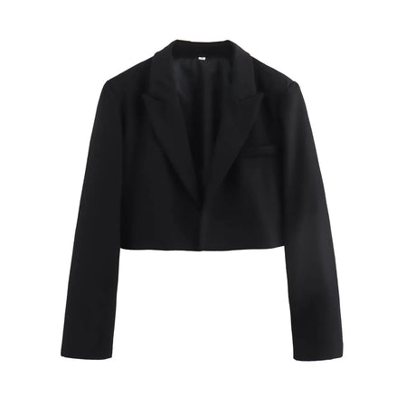 Women’s White Jacket, Basic Long Sleeve, Casual Open Front Coat, Autumn-Winter Office Outerwear