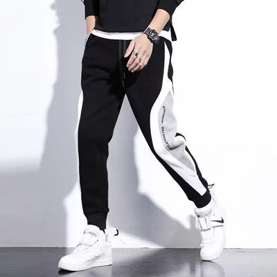 Men’s Black Jogger Pants – Hip Hop Drawstring Trousers, Casual Loose Fit Sweatpants