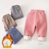 Children's Pant for Boys Girls Baby Trousers Autumn and Winter Thermal Pants for Kids Thickened Leggings