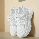 Women’s Sneakers, Sports Footwear High-Platform Shoes, Comfortable Athletic Sneakers, Stylish Daily Routine Footwear, Trendy Aesthetic Deals