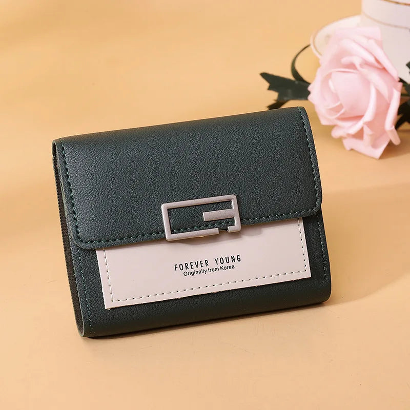 Fashion Short Women Wallets PU Leather Women Luxury Wallet Hasp Small Wallet Trend Brand Coin Purse Ladies Card Bag Mini Clutch