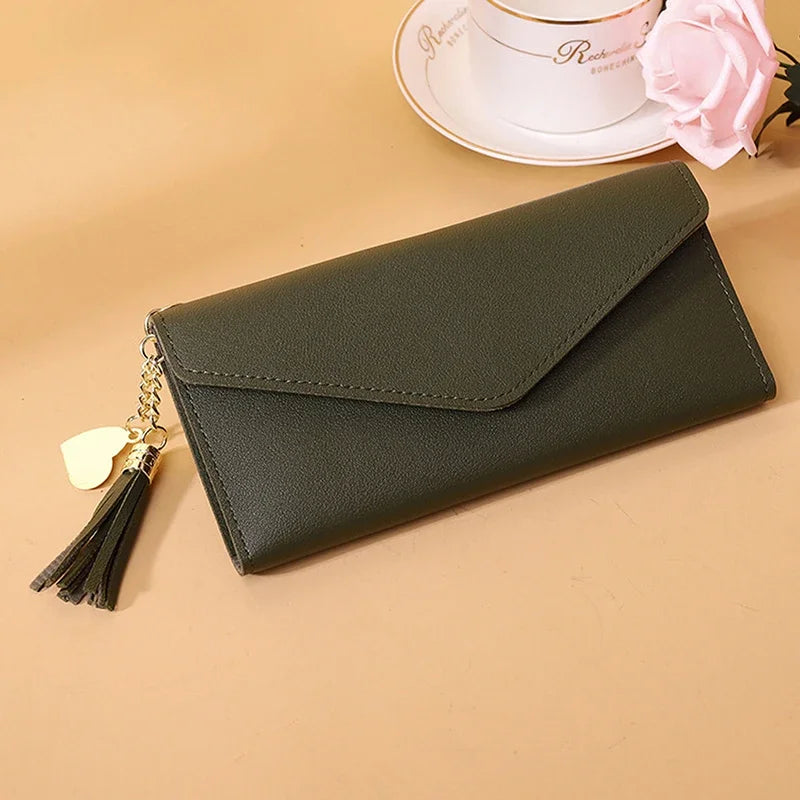 Fashion Women Wallets Simple Zipper Purses Black White Gray Red Long Section Clutch Wallet Soft PU Leather Money Bag
