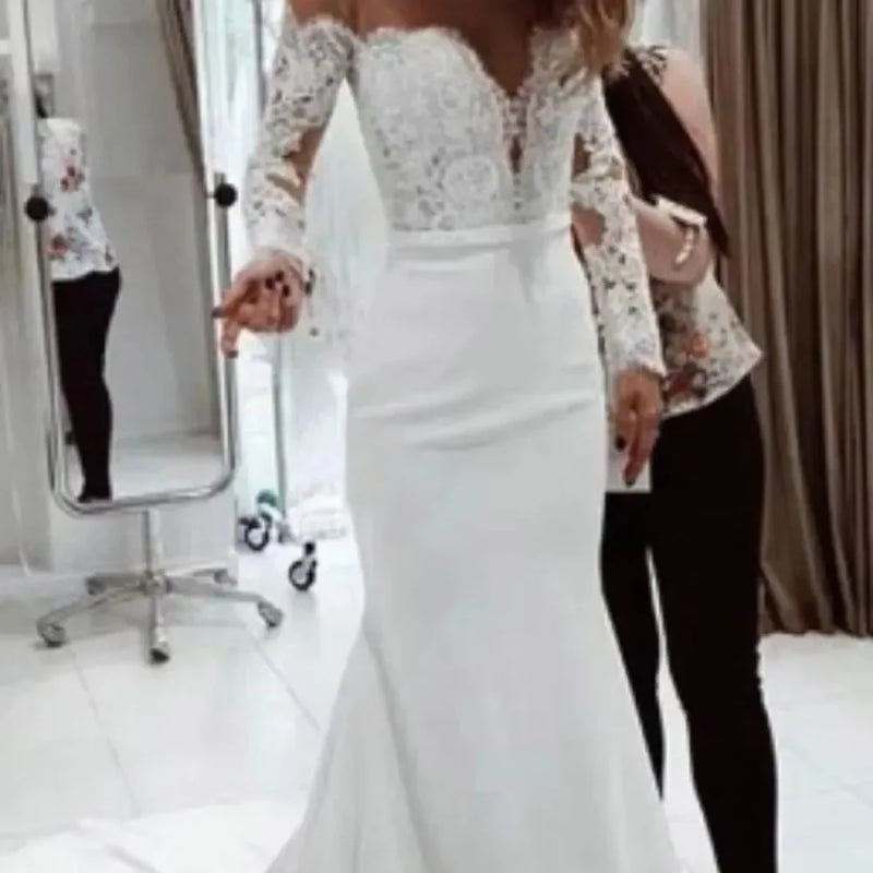Fashion Female French Wedding Dress, Sexy Elegant Lace Evening Dresses, Long Vestidos, Summer Dress, Sexy Dress for Women