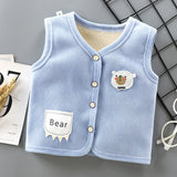 Kids Clothes Waistcoat Children's Vest  Boy Girl Thicken Velvet lining Keep Warm Jackets Vest Children's Clothing  Autumn Winter