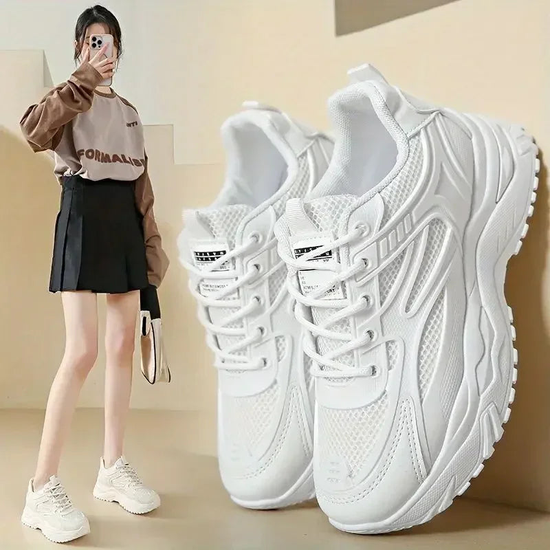 Women’s High-Platform Sneakers, , Stylish Athletic Footwear, Trendy Daily Wear.
