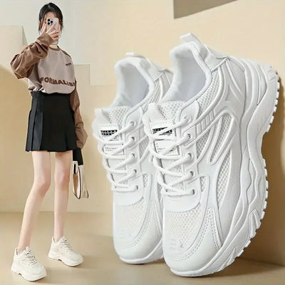 Women’s High-Platform Sneakers, , Stylish Athletic Footwear, Trendy Daily Wear.