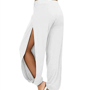 Women’s Yoga Pants – High-Waist Wide Leg, Hollow Workout Leggings for Gym & Home