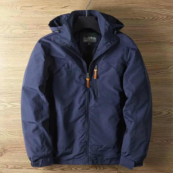 Men’s Fashion Spring Autumn Casual Outdoor Jacket, Thin Lightweight Punching Jacket with Hood, Versatile Climbing Streetwear