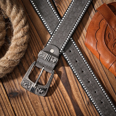 Casual Retro Belts, Western-Style Clothing Accessories, Metal Buckles