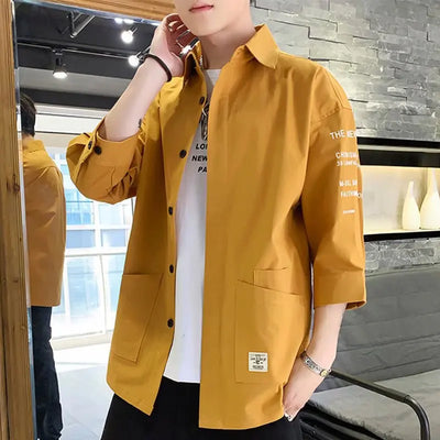 Men’s Streetwear Shirt, Harajuku & Korean Summer Style, Teens College Unisex Fashion