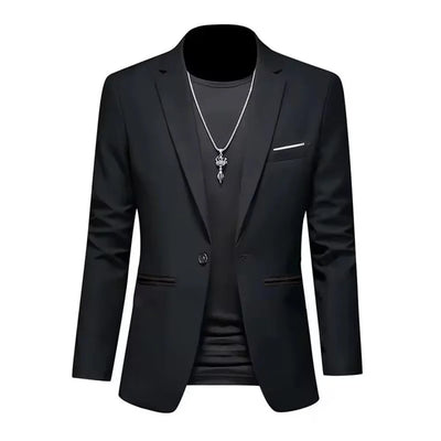 Men’s Trendy Leisure Boutique Suit Jacket, Autumn Casual Business Blazer