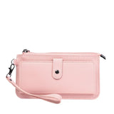 Women’s Fashion Wallet, Simple Zipper Purse, Long Section Clutch, Soft PU Leather Money Bag in Black, White, Gray, Red