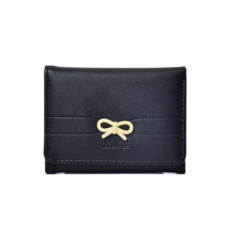 Women’s Wallet, Cute Bow Small Card Holder, Aesthetic Three-Fold Purse