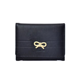 Women’s Wallet, Cute Bow Small Card Holder, Aesthetic Three-Fold Purse, Classic Coin Pouch, Student Friendly Design