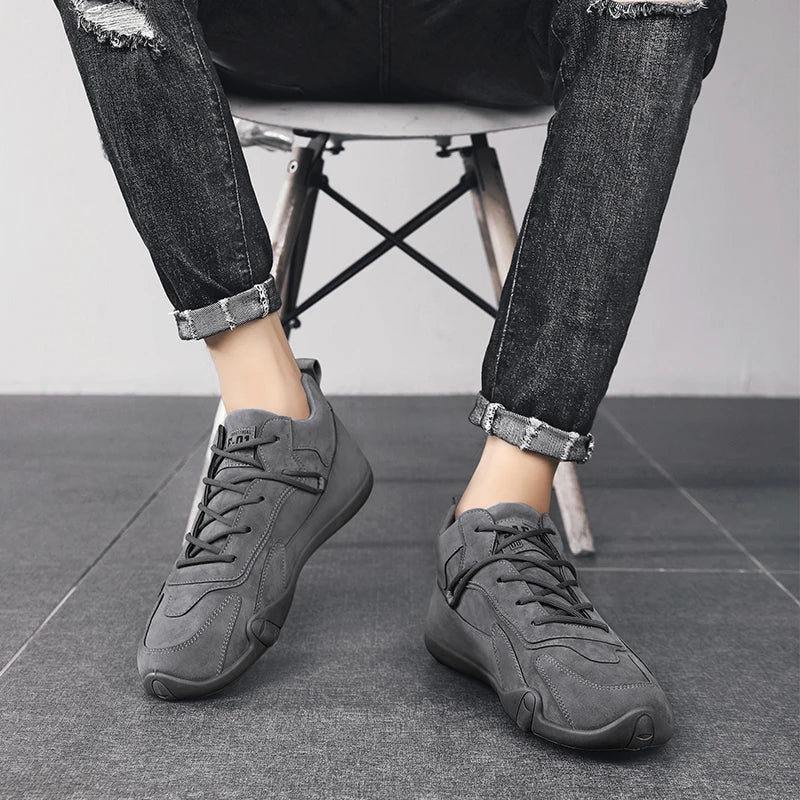 Men’s Sneakers, Autumn Flat-Bottom Workwear Shoes, Wear-Resistant Anti-Slip Hiking Footwear, Lightweight Versatile Casual Trendy Shoes