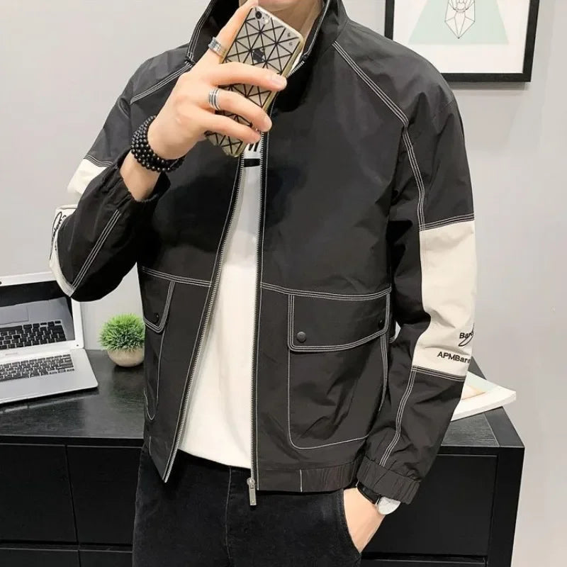 Men’s Trendy Coat, Spring Autumn Aesthetic High-Quality Vintage Jacket