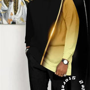 Men’s Fashion Tracksuit Set, Casual Oversized Streetwear Outfit, Long Sleeve T-Shirt