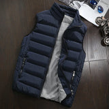 Men’s Windproof Vest, Sleeveless Jacket, Casual Winter Coat, Down Cotton Warm Thickened Waistcoat, Comfortable Gilet