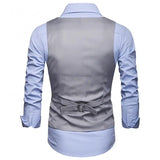 Dress Vests for Men, Slim Fit Suit Vest, Male Waistcoat Gilet Homme, Casual Sleeveless Formal Business Vest, Chaleco Hombre