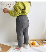 Children's Pants For Girls Boys Solid Big PP Kids Pants Spring Autumn Baby Toddler Long Trousers Casual Kid Trouser 1-6Years Old