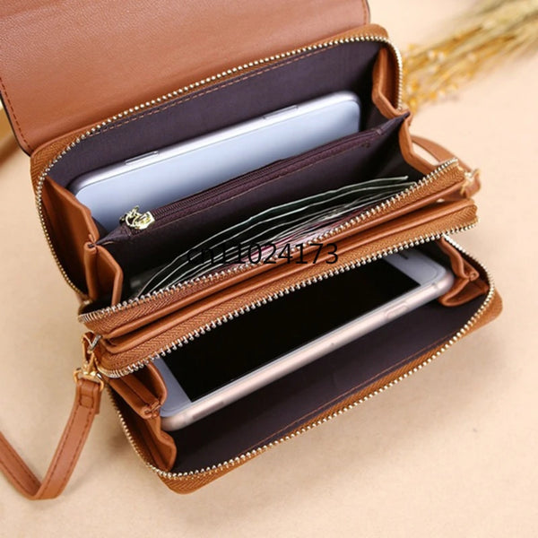 Women’s Korean Wallet Handbag, Multi-Card Large Capacity Casual Shoulder Bag, Mobile Phone Pocket, Stylish Fashionable Design