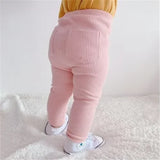 Children's Pants For Girls Boys Solid Big PP Kids Pants Spring Autumn Baby Toddler Long Trousers Casual Kid Trouser 1-6Years Old