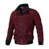 Men’s Bomber Jacket, Fashion Casual Windbreaker Coat, Solid Stand Collar, Slim Fit, Stylish Spring Autumn Outerwear