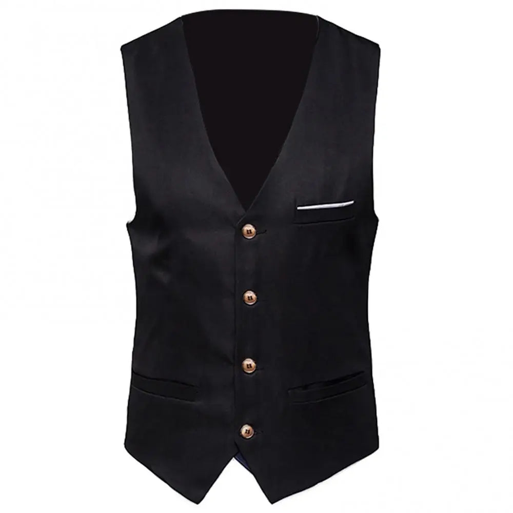 Men’s Slim Fit Suit Vest – Formal Waistcoat, Casual Business Sleeveless Gilet