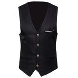 Dress Vests for Men, Slim Fit Suit Vest, Male Waistcoat Gilet Homme, Casual Sleeveless Formal Business Vest, Chaleco Hombre