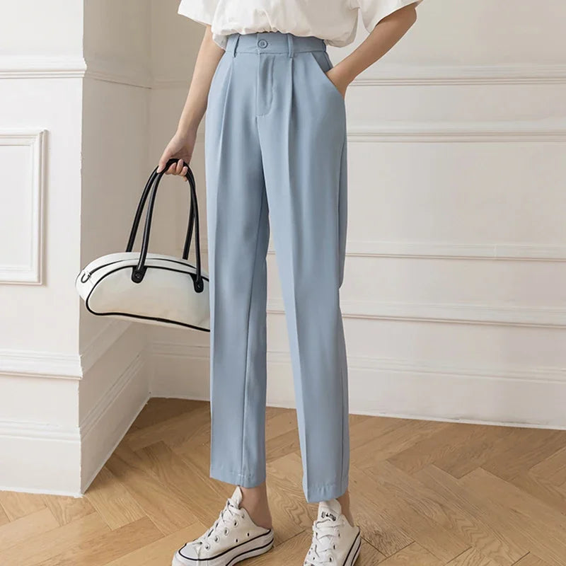Fashion Children’s Wide Leg Pants – Summer Casual Thin Chiffon Cropped Trousers for Teen Girls, Sizes 2–10 Years